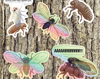 Cicadas - Durable Waterproof Vinyl Stickers