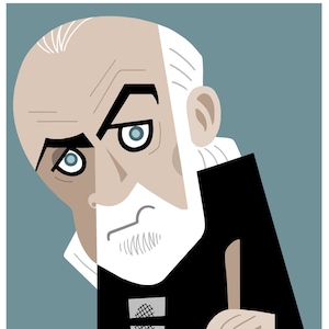 George Carlin Caricature Print