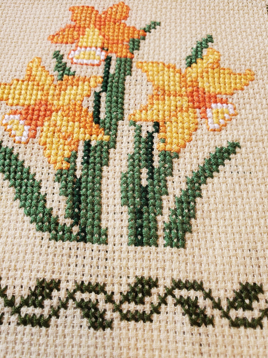 Finished cross Stitch Framed with Handcrafted wooden Frame | Etsy