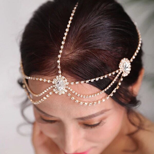 bridal forehead headpiece