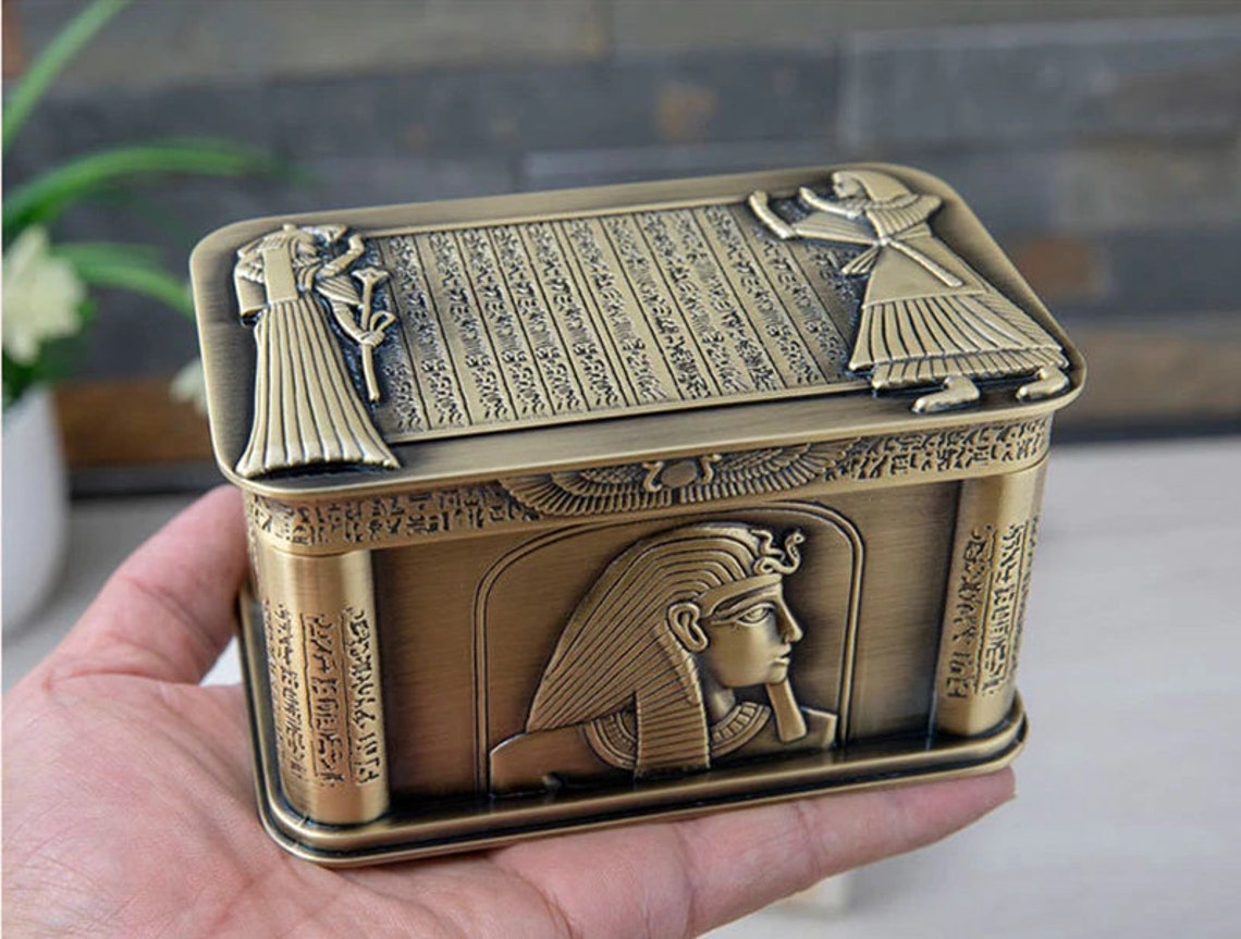 Ancient Egypt Jewelry Box Egyptian Trinket Vintage Egypt Etsy