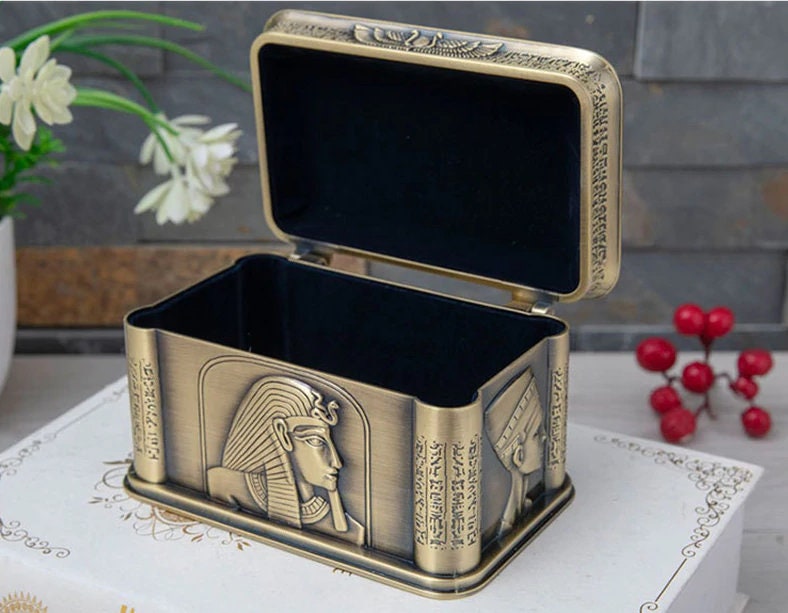 Ancient Egypt Jewelry Box Egyptian Trinket Vintage Egypt Etsy