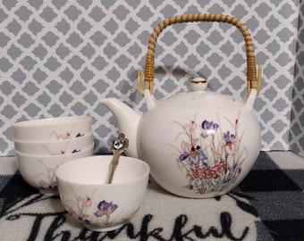 Japanese Purple Iris Tea set