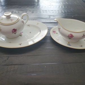 Rosenthal Selb Germany Winifred Platter, Sugar bowl, and Gravy Boat