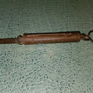 Antique Brass Scale, Chatillon Scale, Hanging Balance Spring Scale, Antique Home Decor