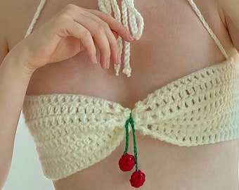 cherry crochet top