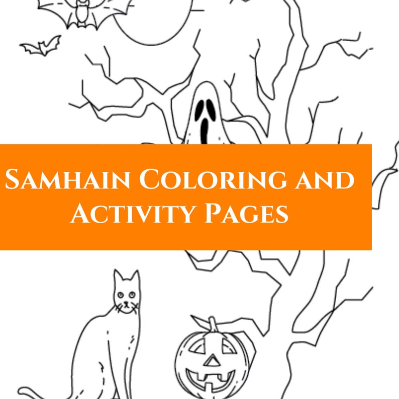 samhain book of shadows pages pagan coloring and activity