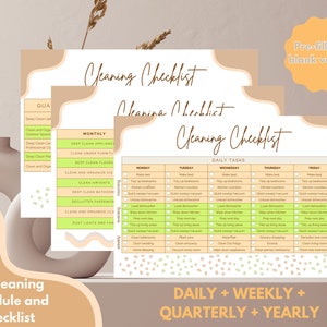 Neon Cleaning Checklist with FREE EBOOK- Printable Cleaning - adhd Cleaning Schedule - ADHD Cleaning Checklist - Cleaning Schedule