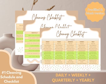 Neon städchecklista med GRATIS E-BOK - Utskrivbar städning - ADHD städschema - ADHD städchecklista - Städschema