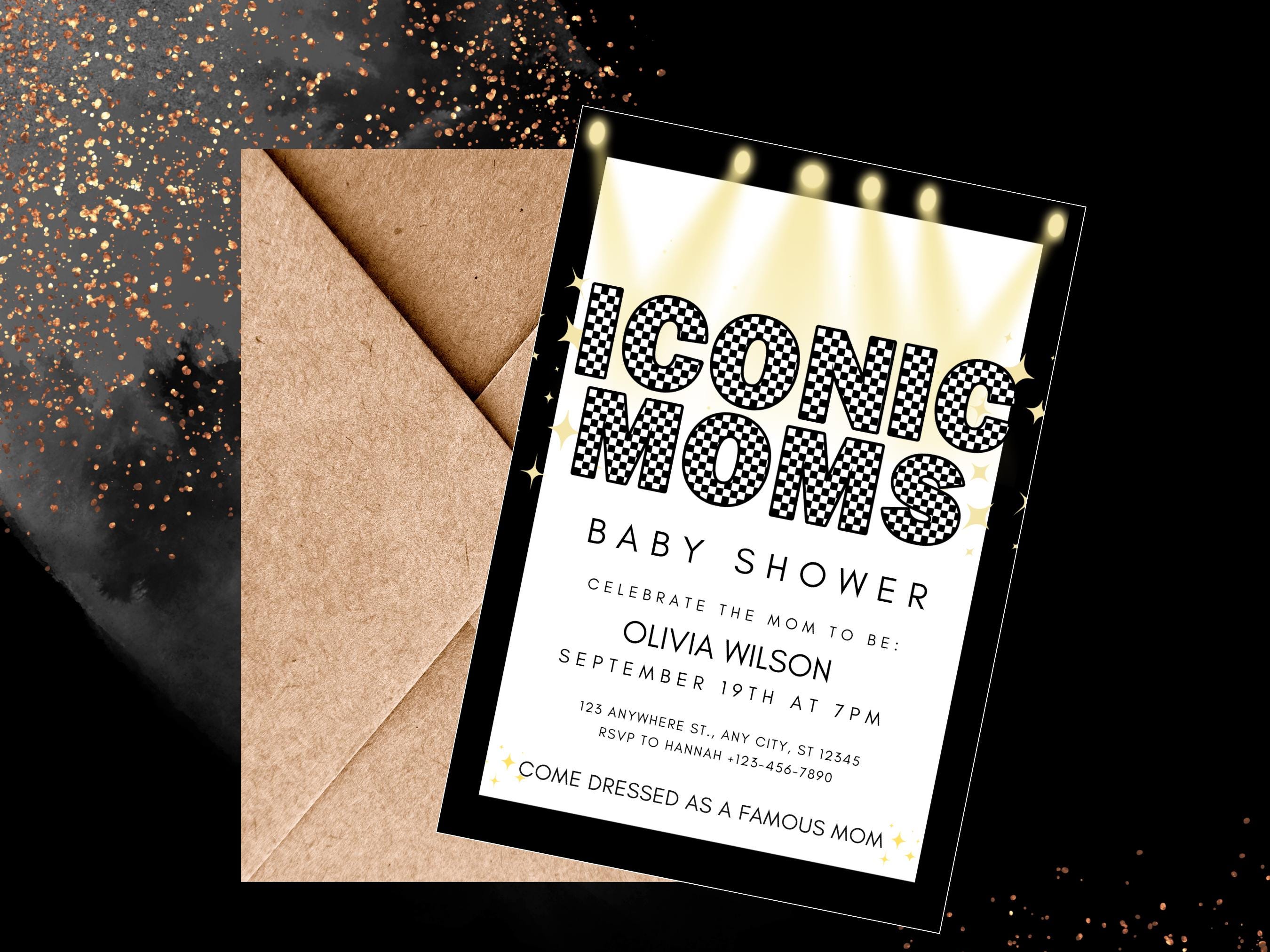 Iconic Moms Baby Shower - Famous Moms Baby Shower Invitation - Baby Sprinkle Invitation - Gender Neutral Baby Shower