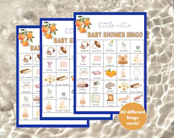 Little Cutie Baby Shower Bingo- Citrus Themed Baby Shower - Bingo Baby Shower - Instant Download Baby Shower Games - Baby Shower Activities
