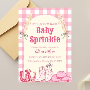 First Rodeo Baby Shower Invite - Cowgirl Theme Baby Shower Invitation - Rodeo Baby Shower Invite - Gender Neutral Baby Shower Invitation