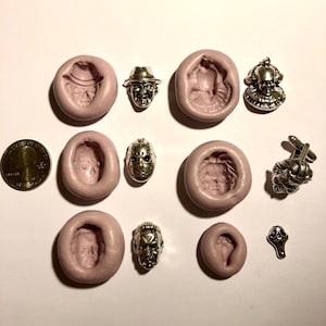 NEW (2nd Version) Halloween/Horror Movie Bad Guys Silicone Molds