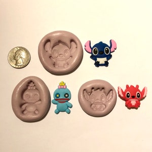 Stitch, Angel, & Scrump Silicone Molds
