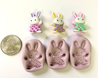 Bunnies in Dresses Silicone Molds