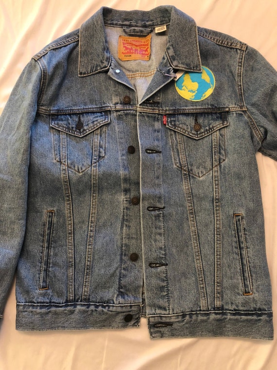 levi jacket with patches