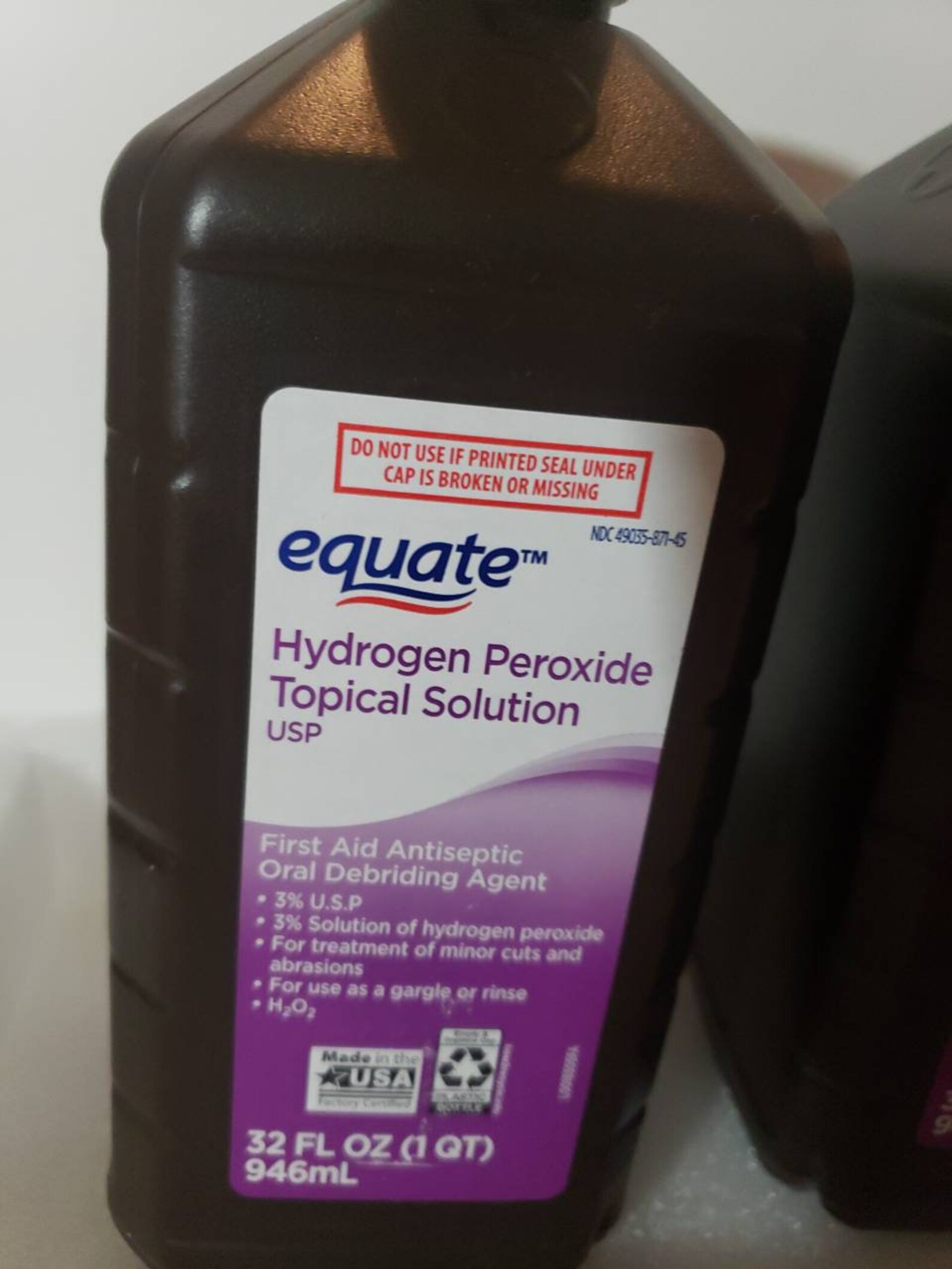 2 Pack Hydrogen Peroxide Total 34 oz. 1qt First Aid Etsy