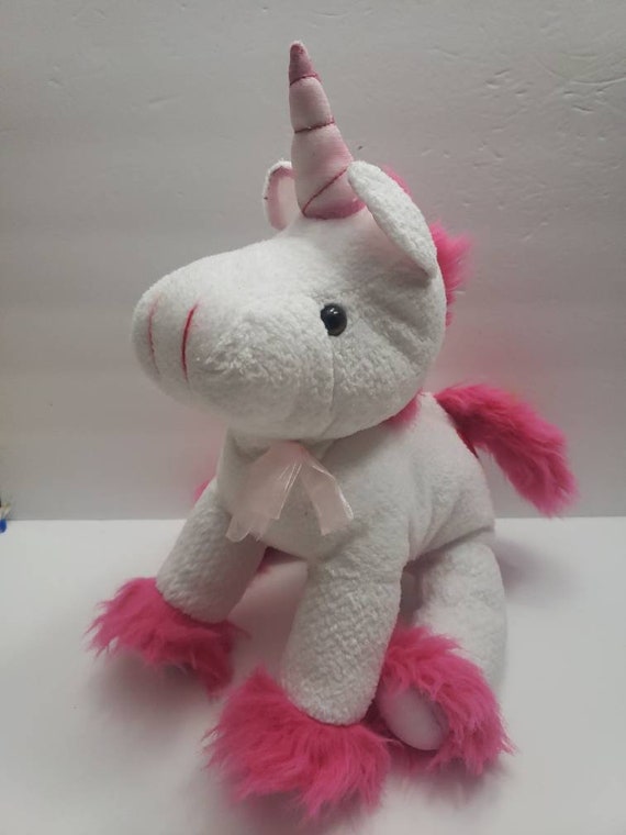 pink and purple unicorn stuffed animal