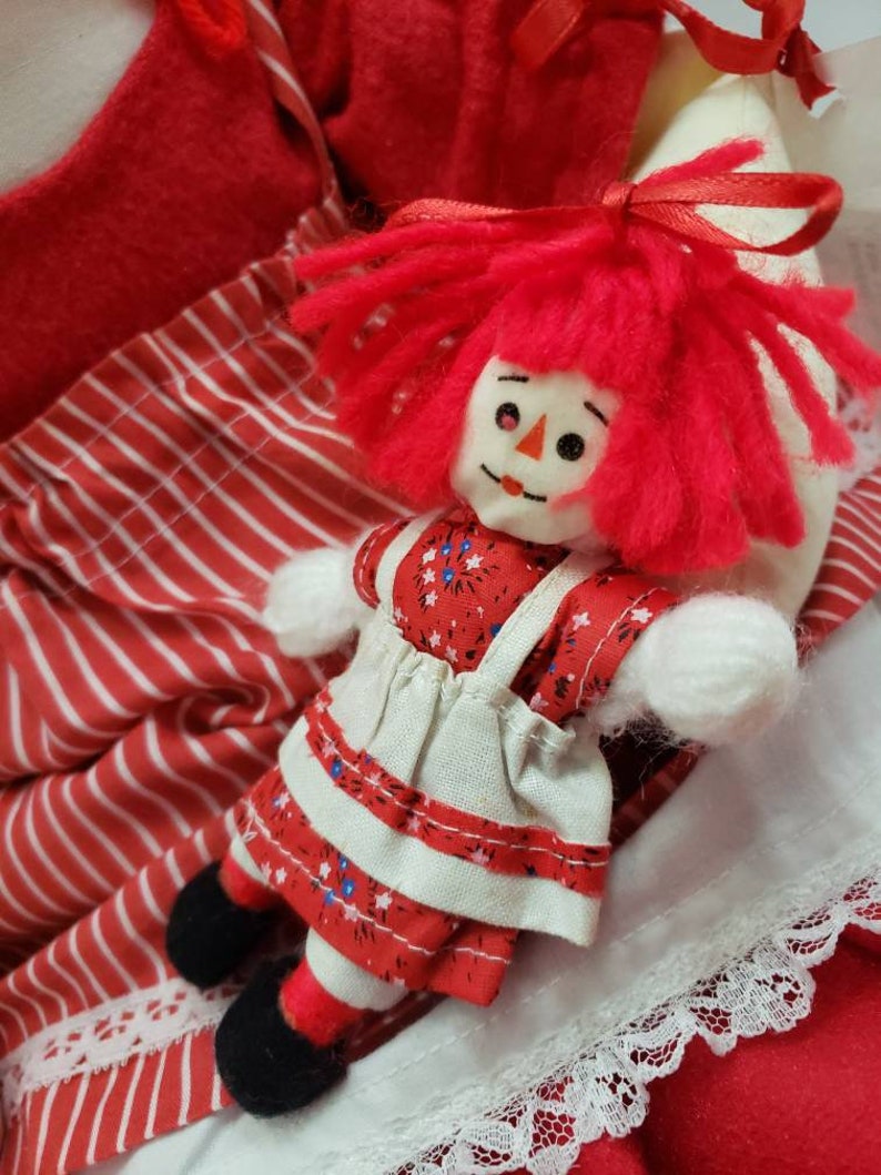 Vintage Christmas Raggedy Ann Doll Holding a Raggedy Ann Baby | Etsy