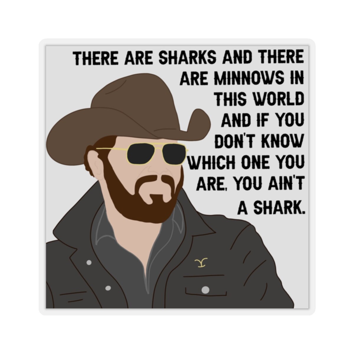 Rip Yellowstone Inspired Sticker - Etsy