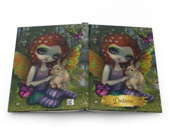 Butterfly Fairy Core Hardcover Matte Journal :  Faerie Notebook  |  Fairy Notebook  |  Butterfly Journal  |  Fairy Core Journal |  Green Wit