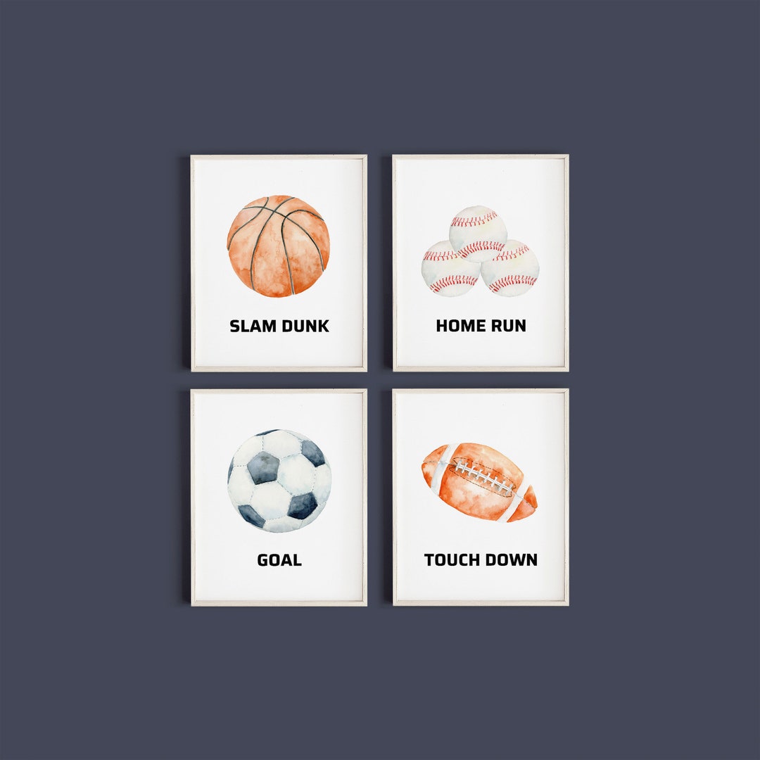 Sports Nursery Wall Art, Sports Theme Nursery, Basketball Baby Nursery