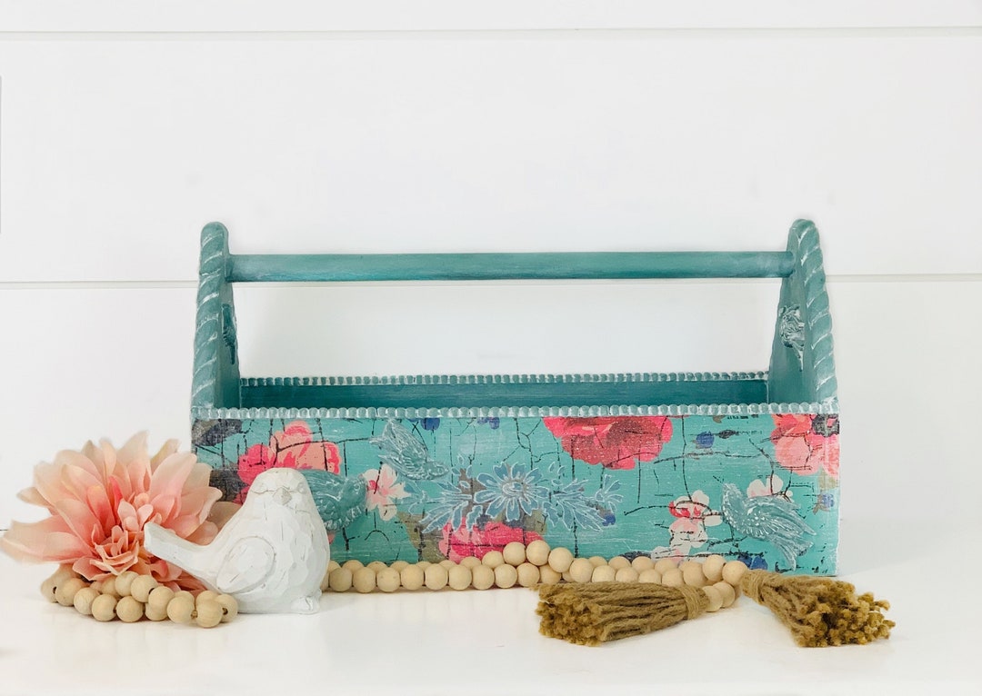 Hand Painted Garden Box. Decorative Planter. Craft Art Etsy