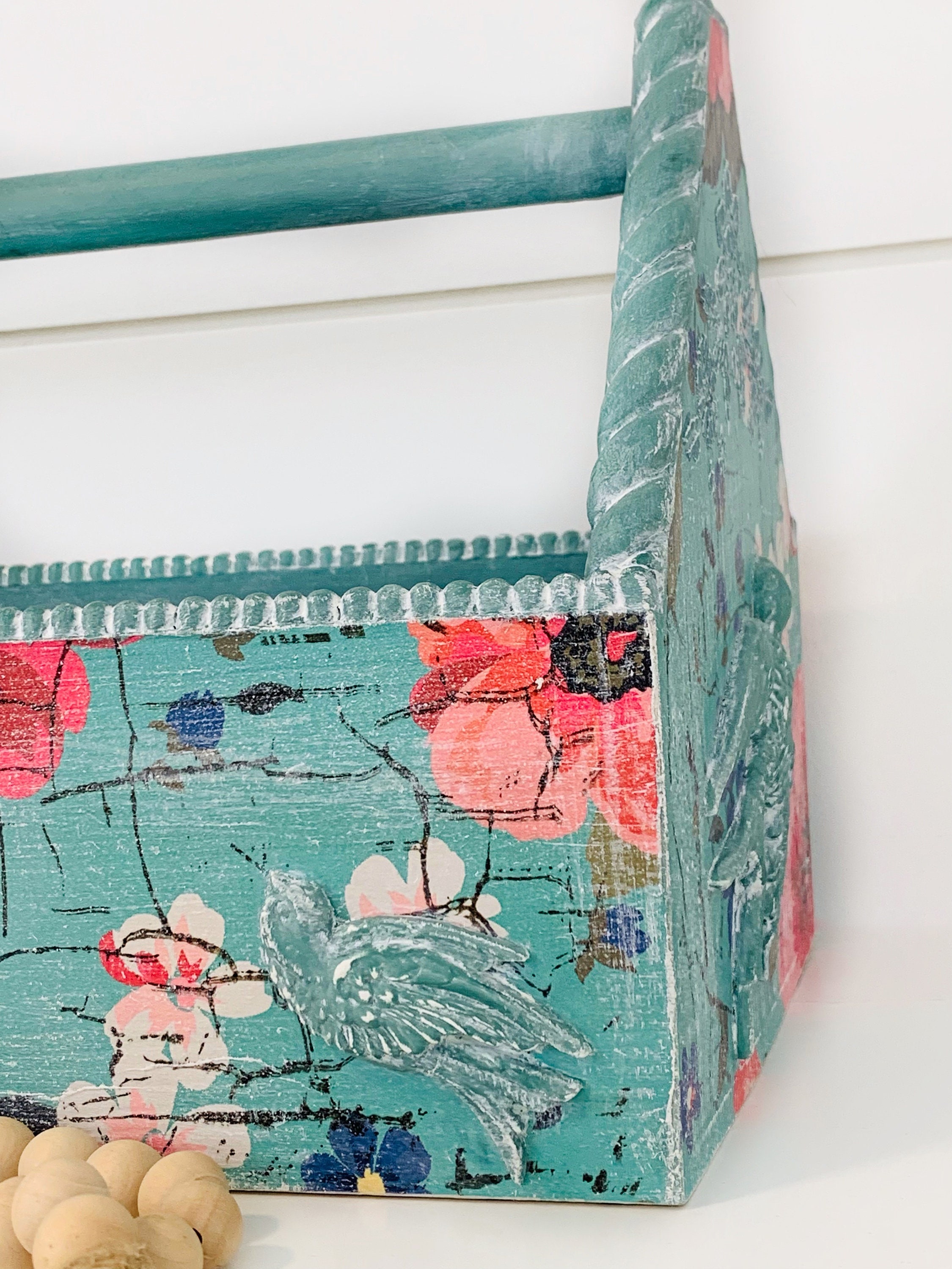 Hand Painted Garden Box. Decorative Planter. Craft Art Etsy