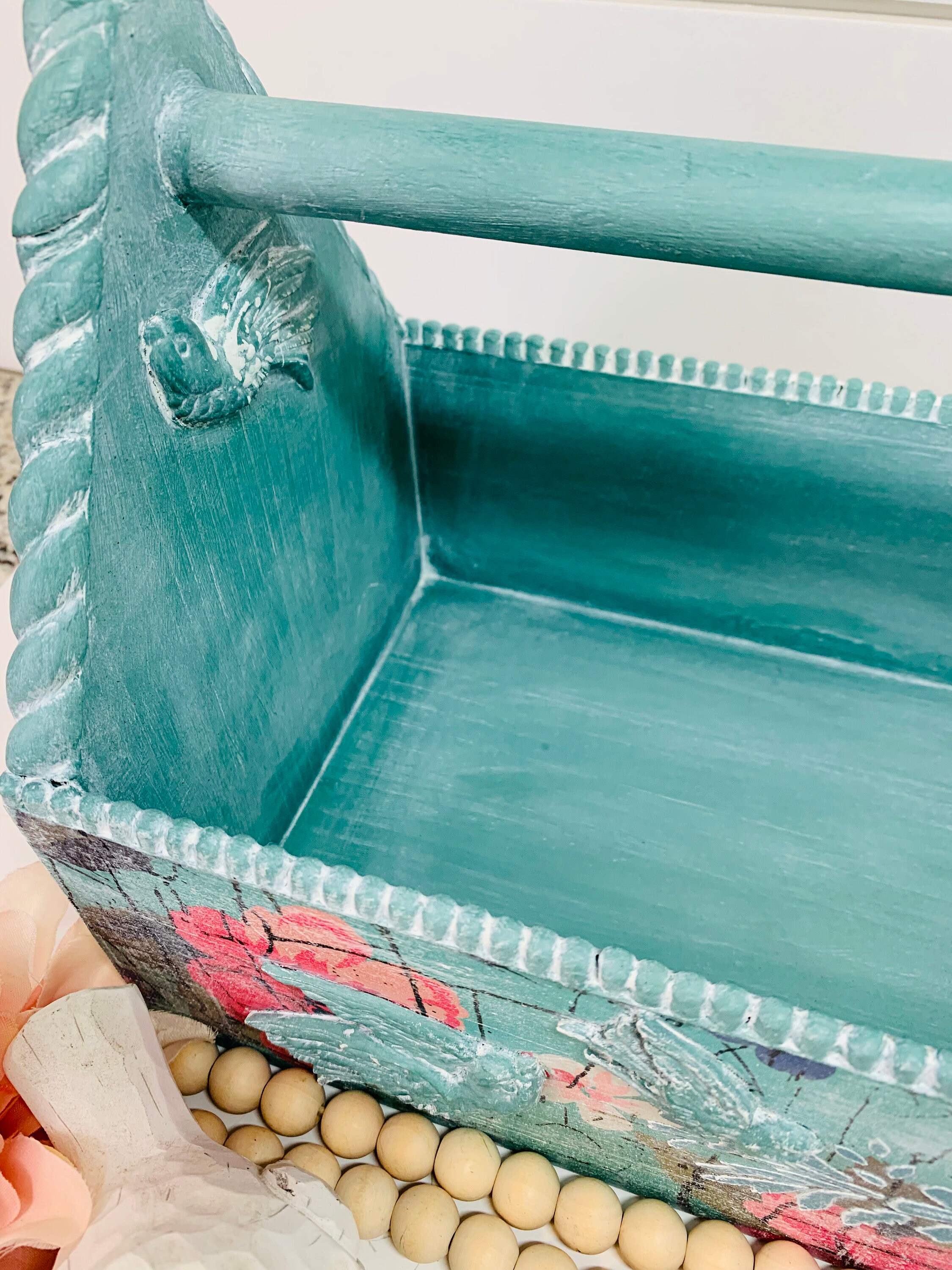 Hand Painted Garden Box. Decorative Planter. Craft Art Etsy