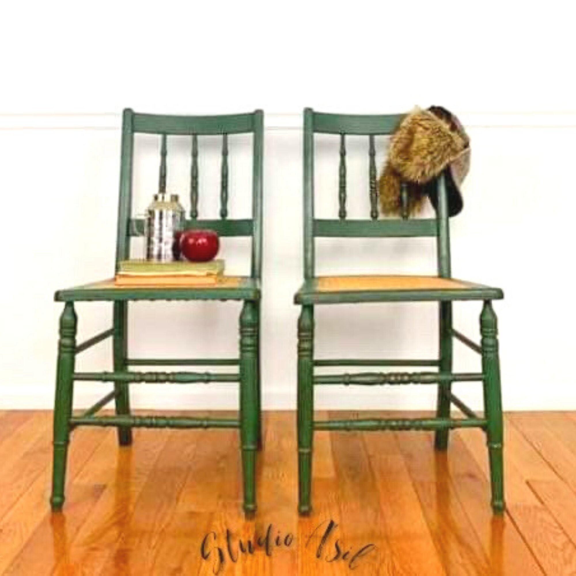 Antique Cane Chair Pair. Vintage Cane Chair Set. Wooden - Etsy