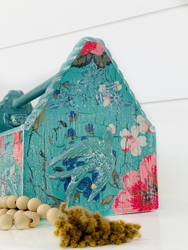 Hand Painted Garden Box. Decorative Planter. Craft Art Etsy