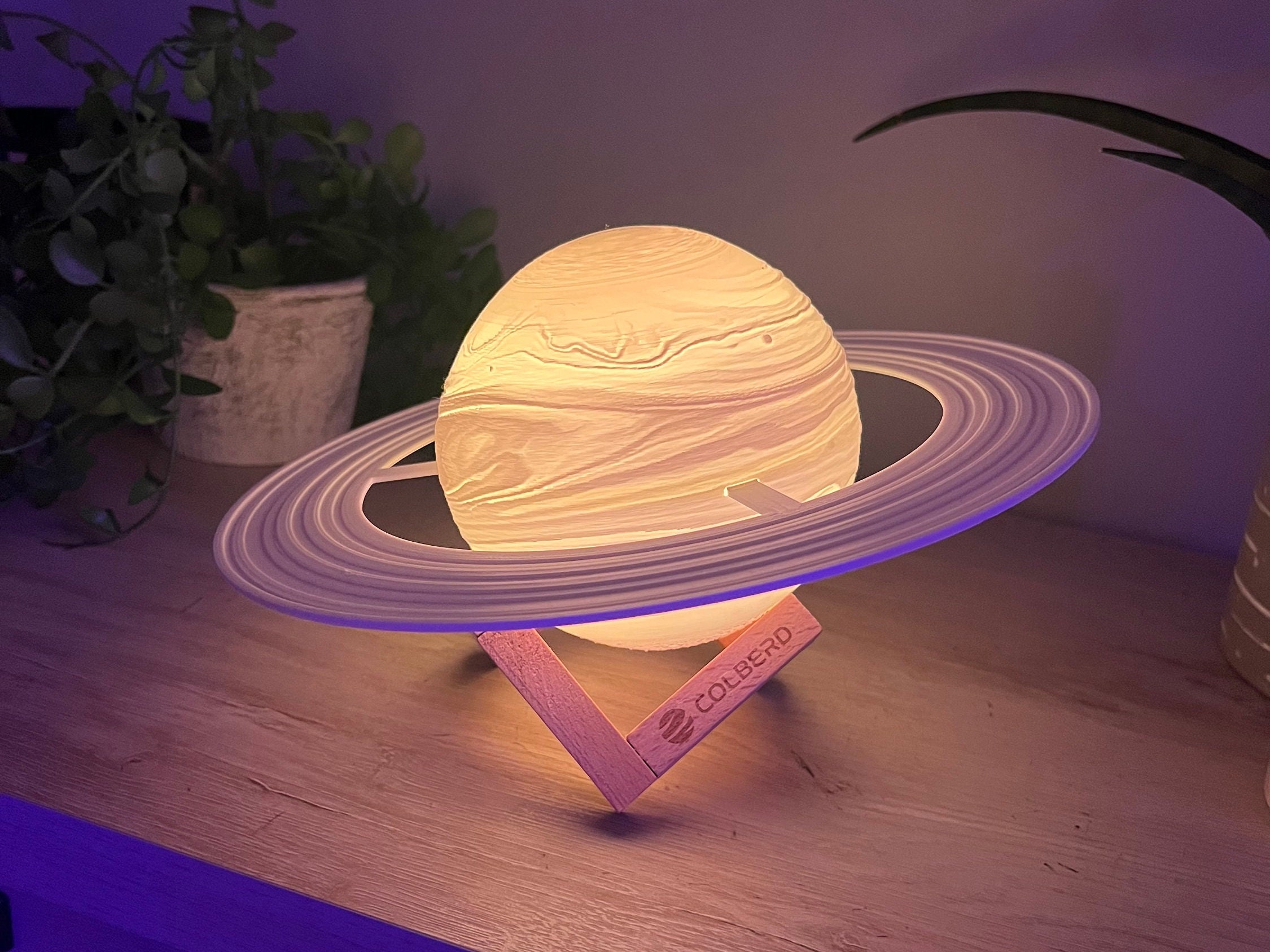 Lámpara Saturno - bola de cristal