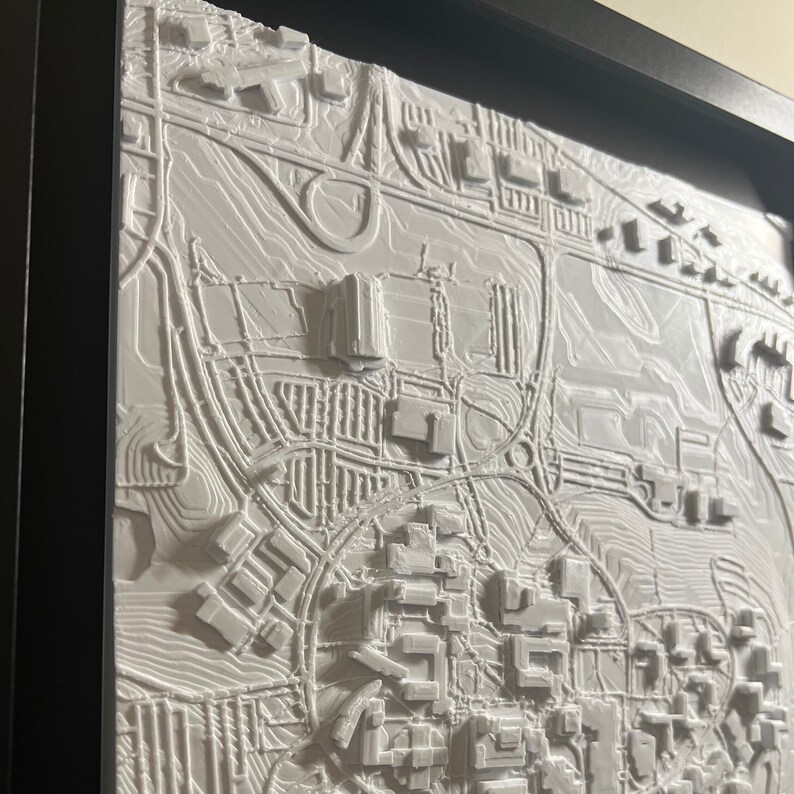 Binghamton NY 3D College Campus Map Binghamton Graduation Etsy
