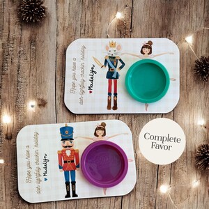 Personalized Ballerina Play-Doh Christmas Favor, Class Party