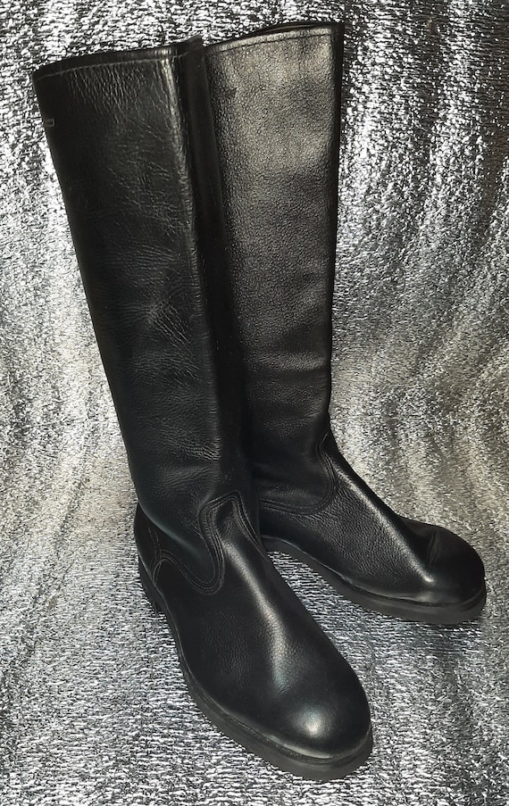 Military leather boots officers Soviet army USSR y