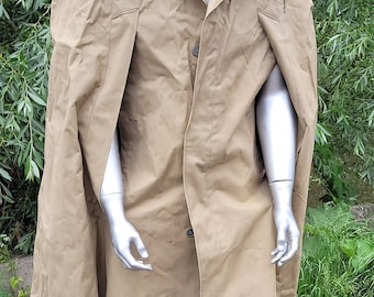 Vintage German Rare Rubberized Raincoat, Retro Waterproof Cloak