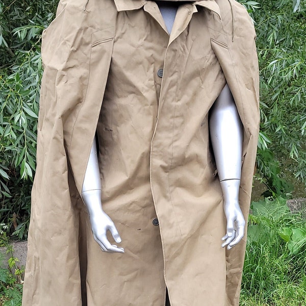 Vintage German rare rubberized raincoat GDR army