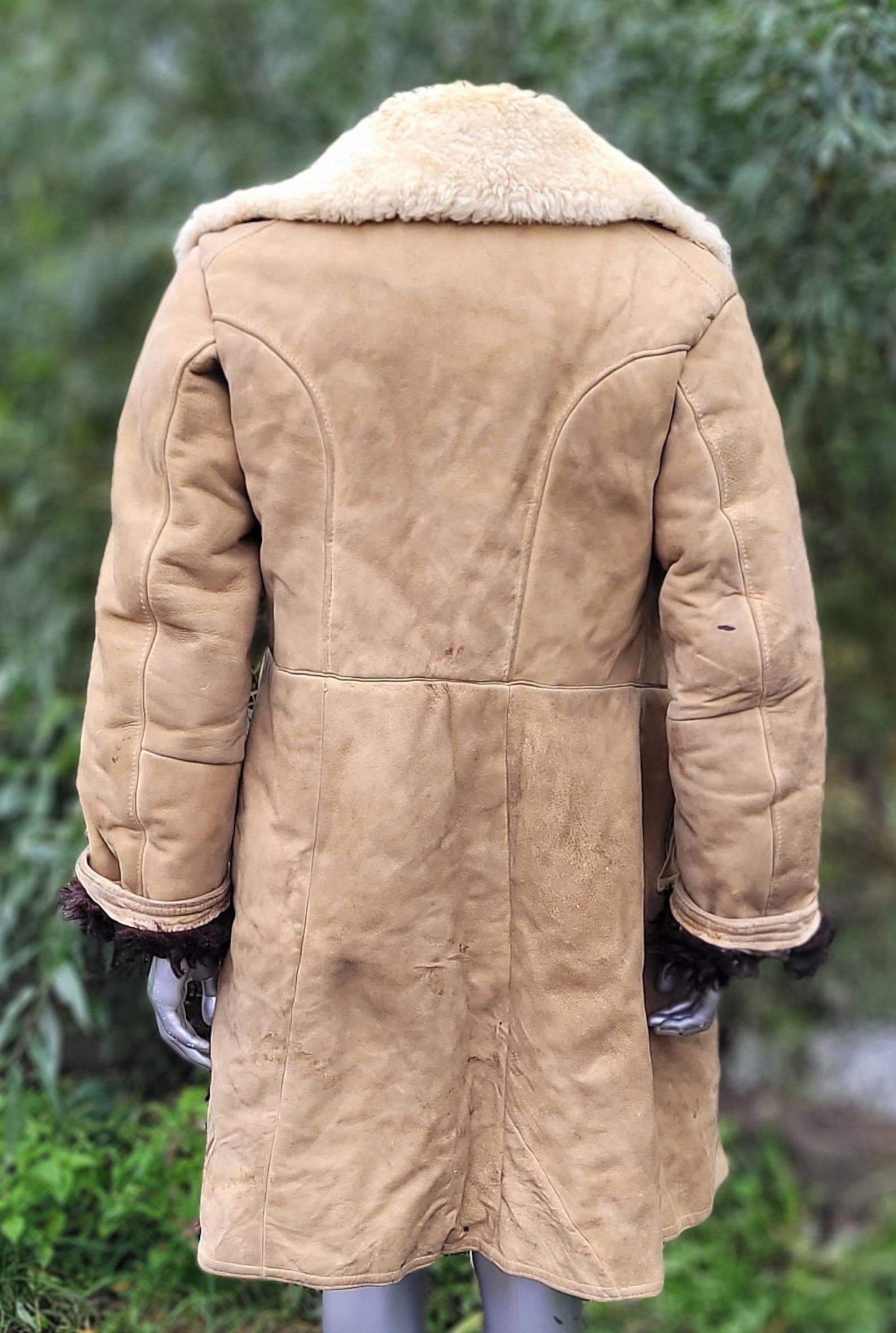Military Winter Coat BEKESH From Natural Sheepskin Soviet Army Etsy