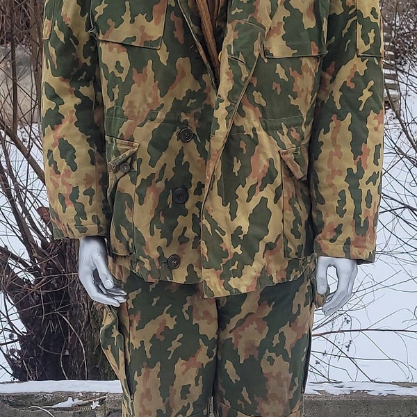 Military Rare Winter Uniform First Issue Flora VSR 93 Army Pistol Pocket Jacket 1990s
