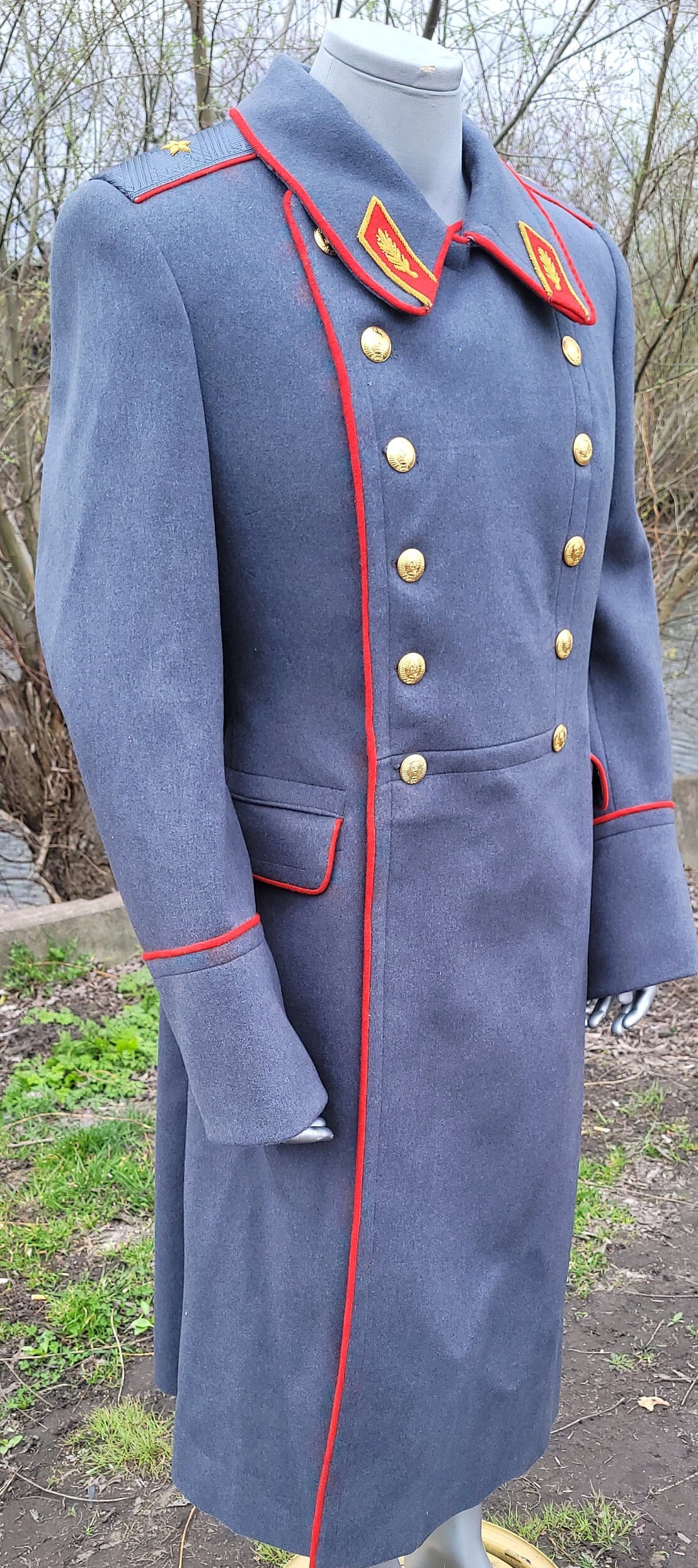 Rare Military Woolen Coat With Shoulder Straps General
