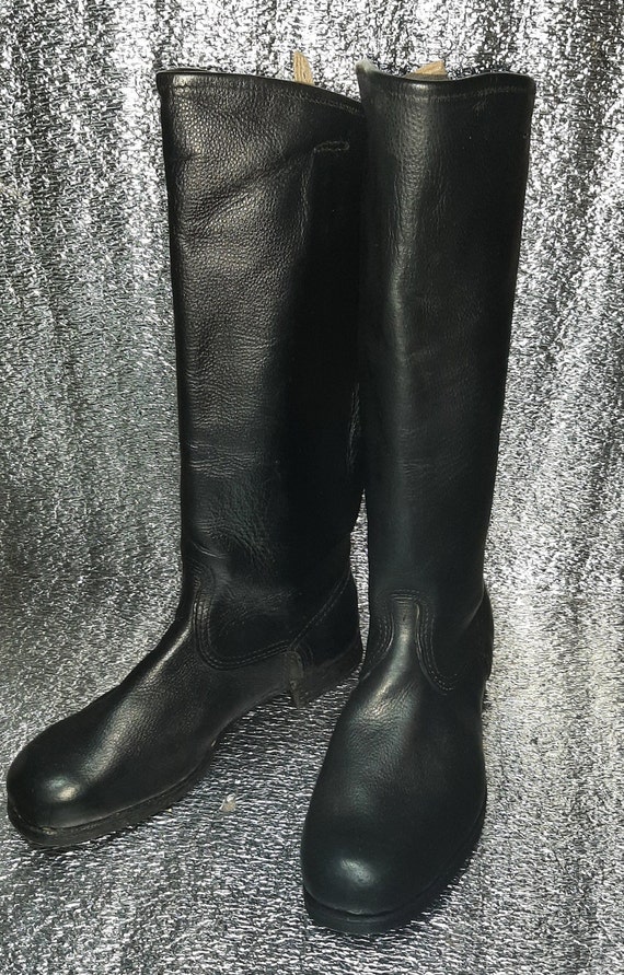 military soviet leather boots - Gem