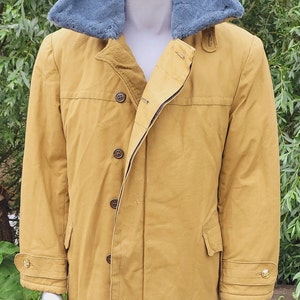 Vintage military winter pea jacket Afghan officer USSR