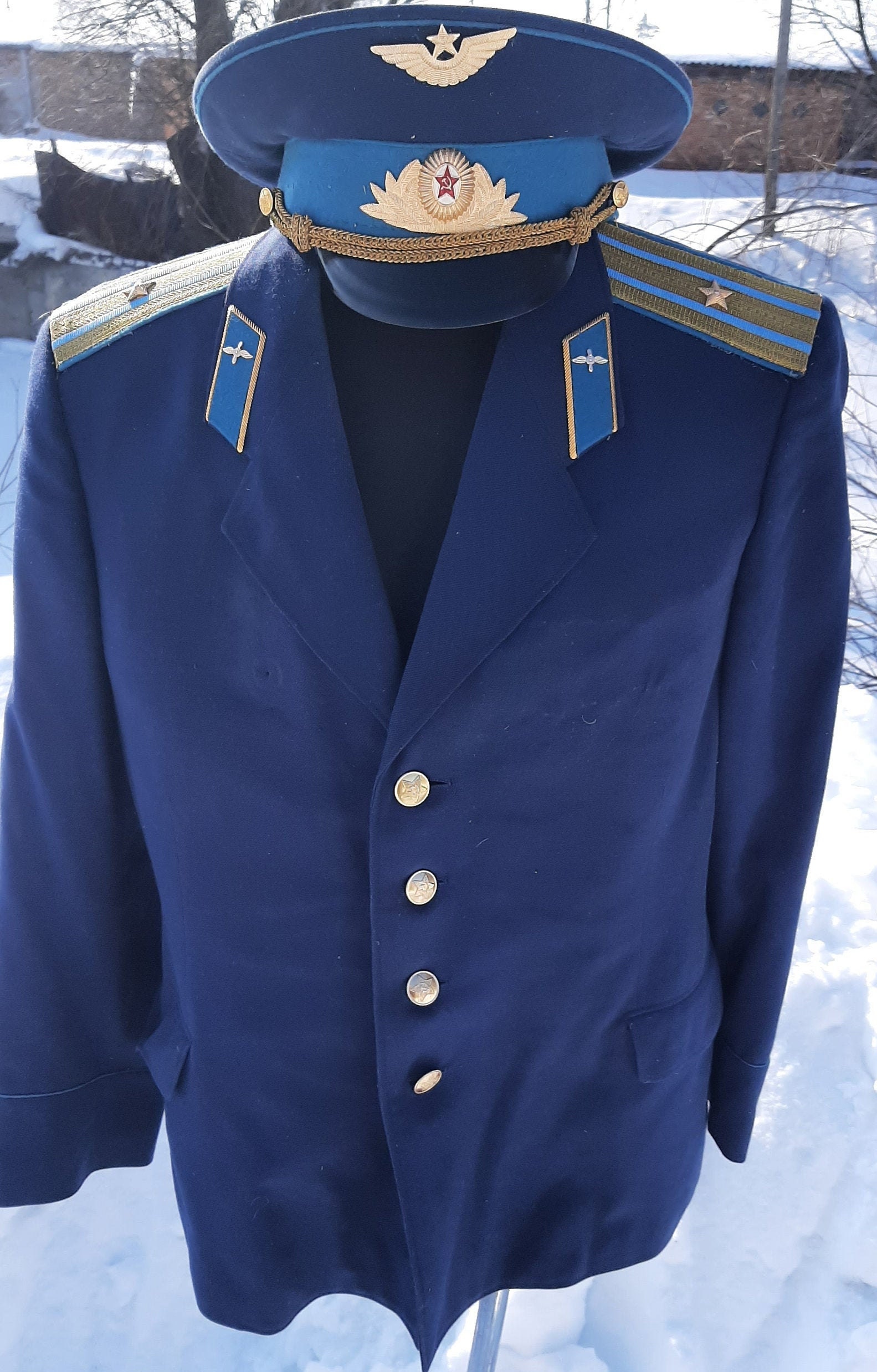 ソ連　海軍　軍服　上下　制帽　勲章フルセット S＆Graf / 【2757】IJ. MH 海軍将校用制帽