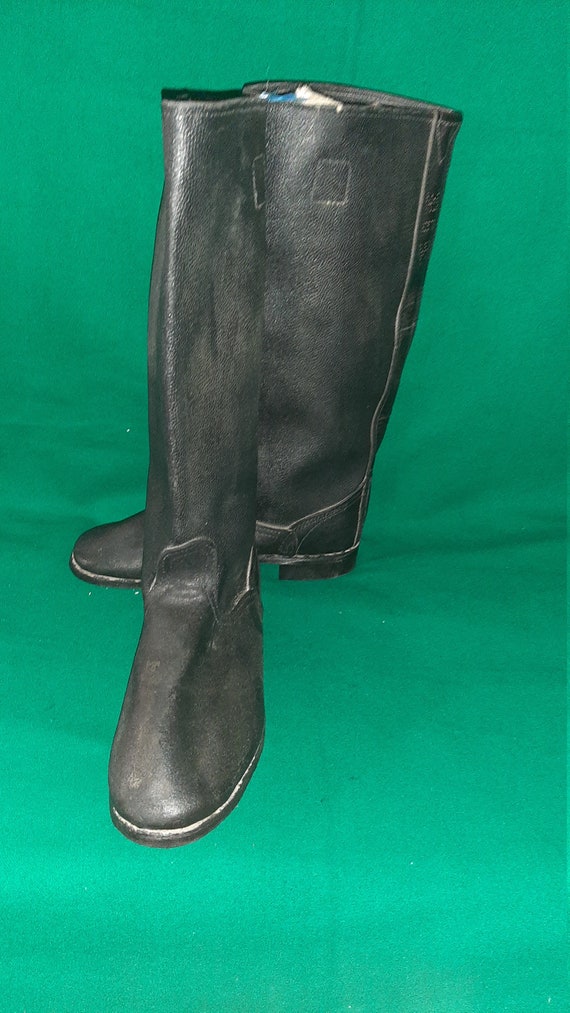 Army Soviet Kersey Kirza Boots USSR 1980s - image 1