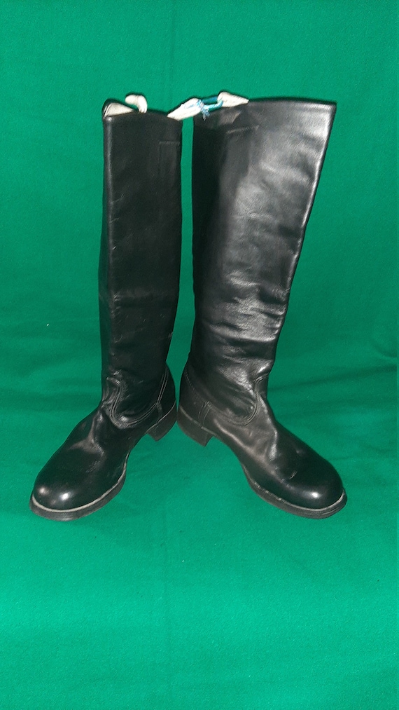 Soviet Army Officers high Chrome leather Boots USS