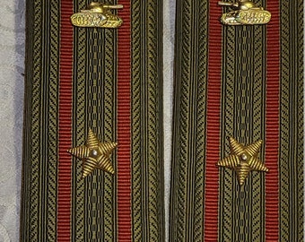 Vintage military epaulettes major troops USSR