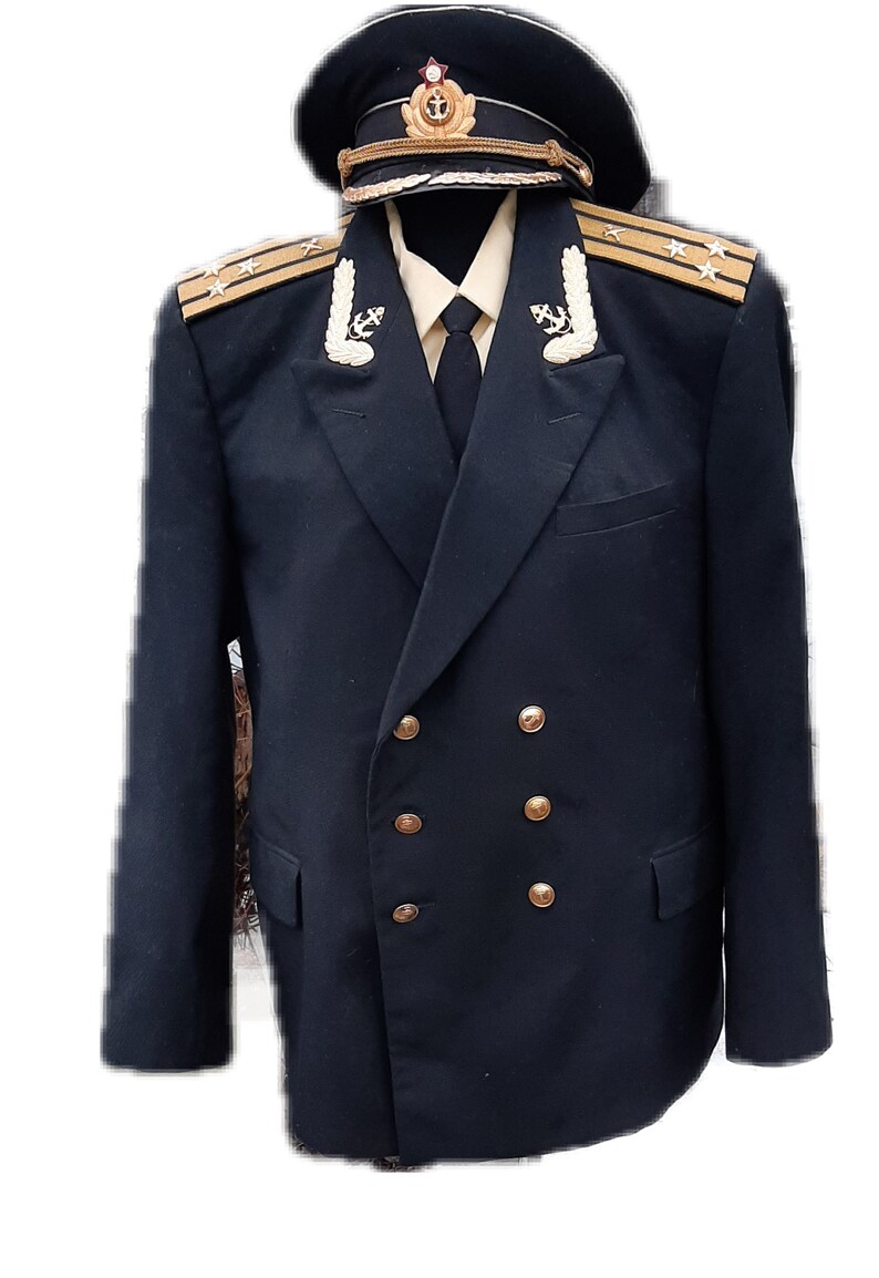 Vintage Soviet uniform captain 1st rank Navy USSR image 0