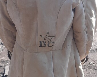 ヴィンテージオリジナル冬毛皮本物のシープスキンコート毛皮コート