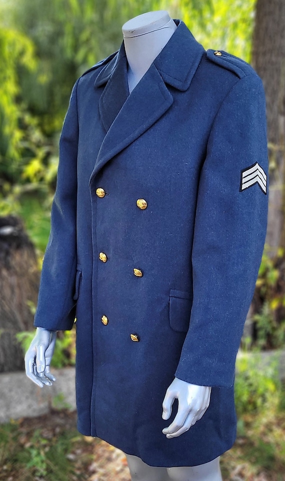 Vintage Military Wool Coat Etsy