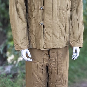 Vintage rare winter uniform Red Army TELOGREYKA quilted jacket trousers USSR army